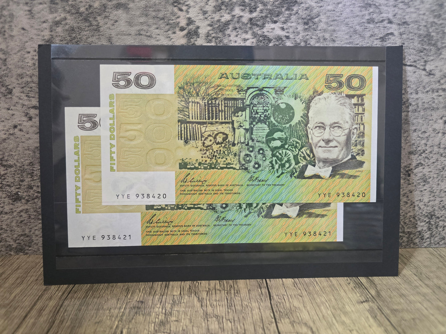 $50 UNC Philips/Fraser 1989, Consecuative Pair (R511)