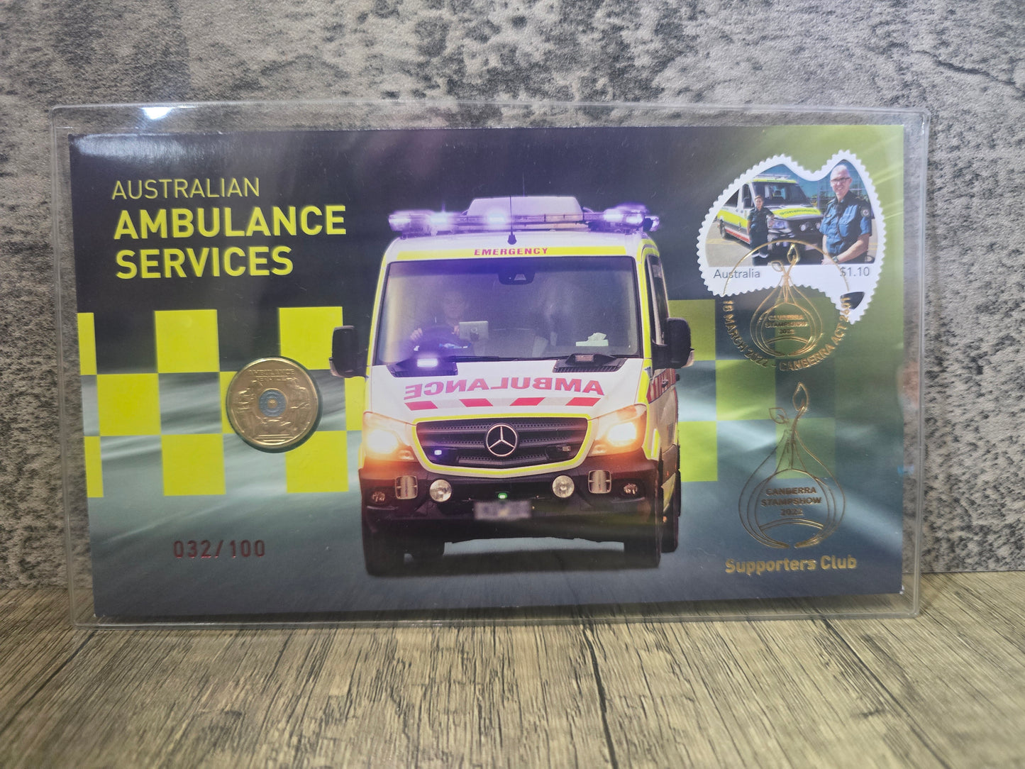 Canberra Coin & Stamp Show Supporters PNC Ambulance 2022, Gold OVP Only