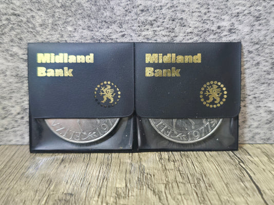 Midland Bank 1977 Crown Wallet (2 coins)