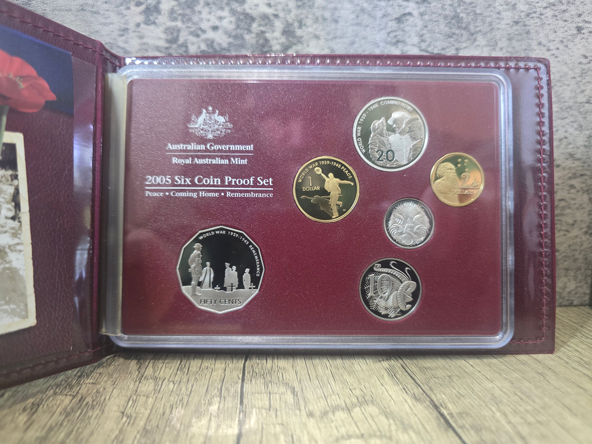 2005 Proof Set - 60th Anniversary of the End of World War II, Peace - Coming Home - Remembrance