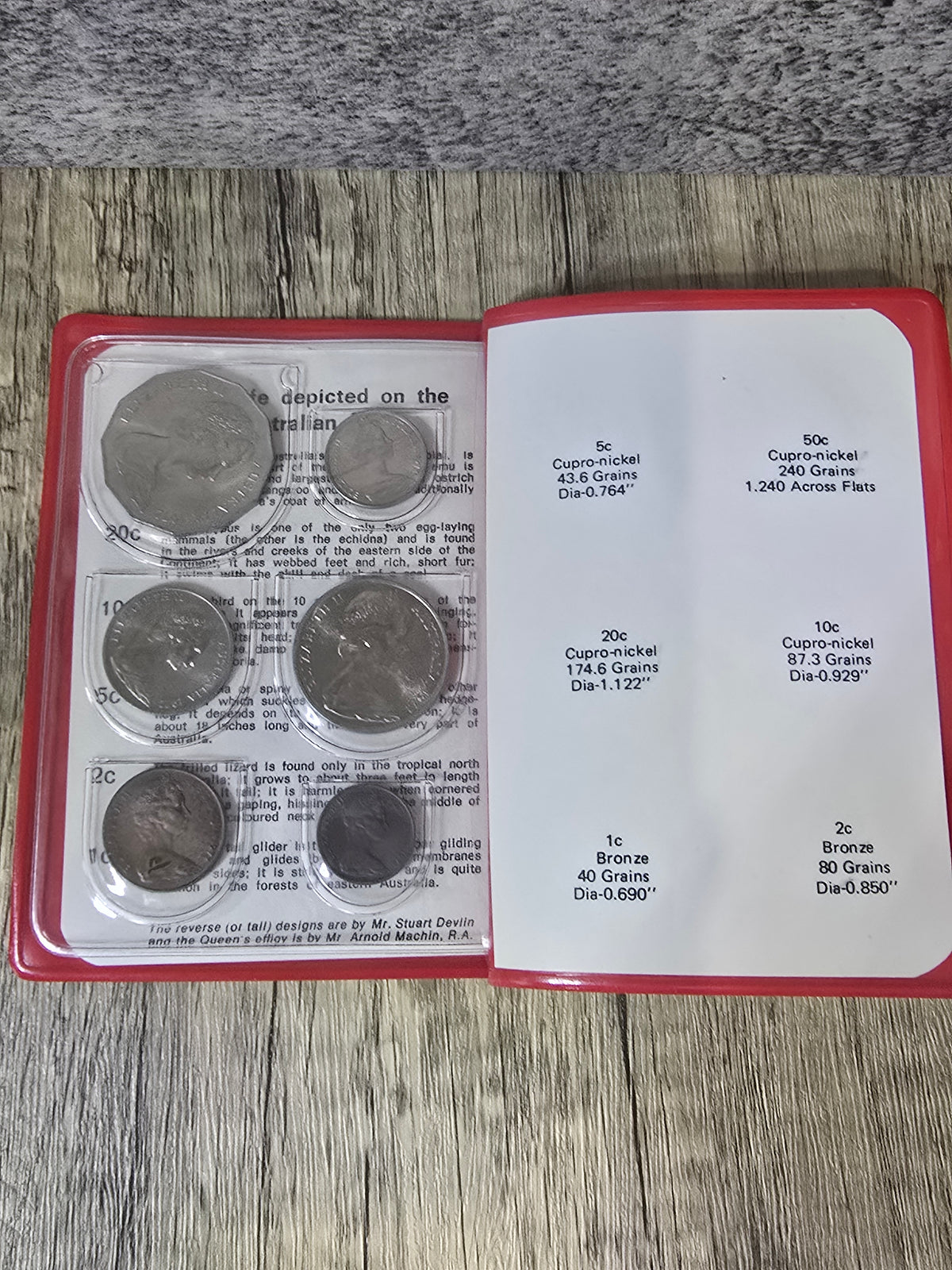 1972 Red Wallet UNC Set