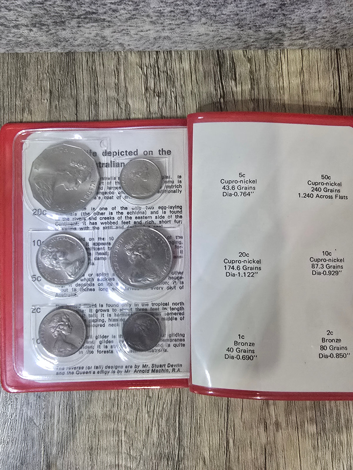1974 Red Wallet UNC Set