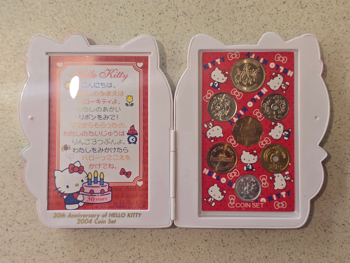 Hello Kitty 30th Anniversary Japan 2004 UNC Coin Set