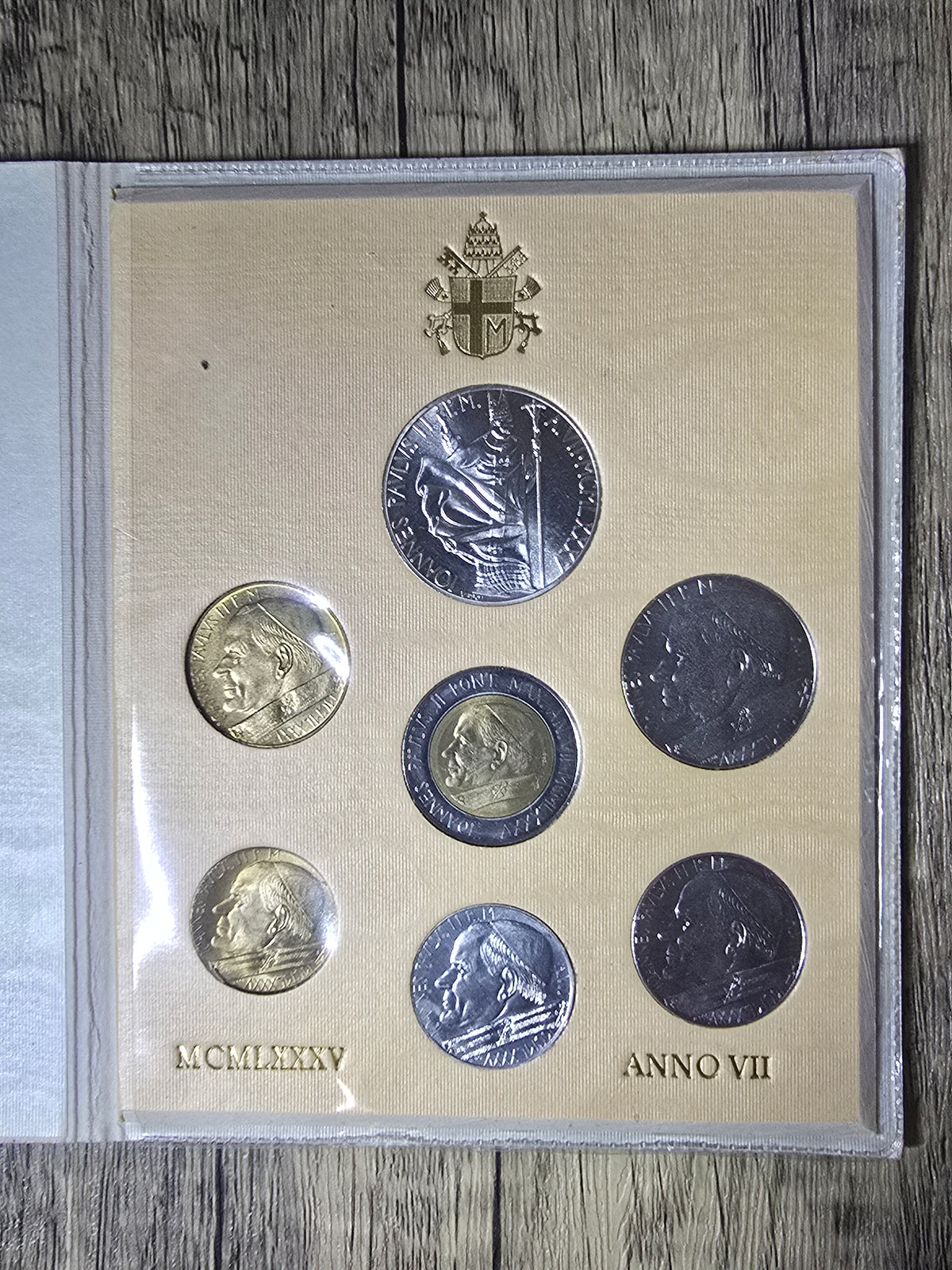 1985 Vatican UNC 7 coin set