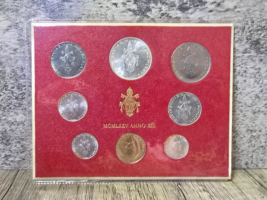 1975 Vatican UNC 8 coin set