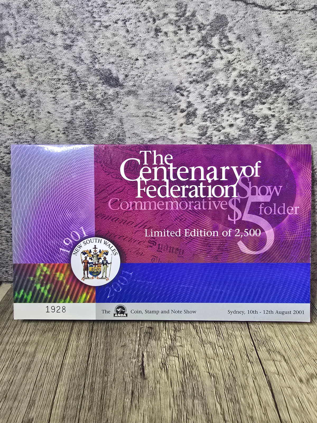 ANDA NSW 2001 Centenary of Federation $5 folio