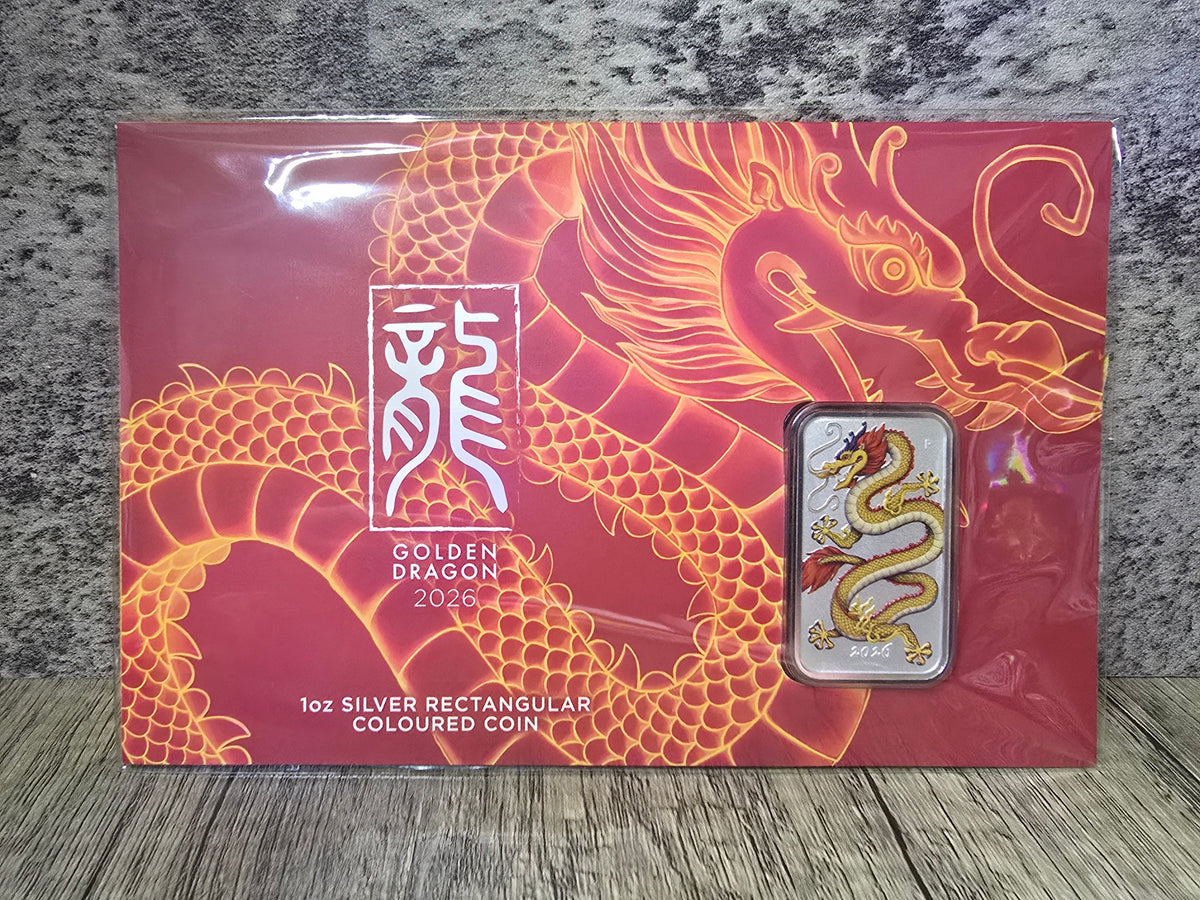 Golden Dragon Coloured Rectangle 1oz 2026