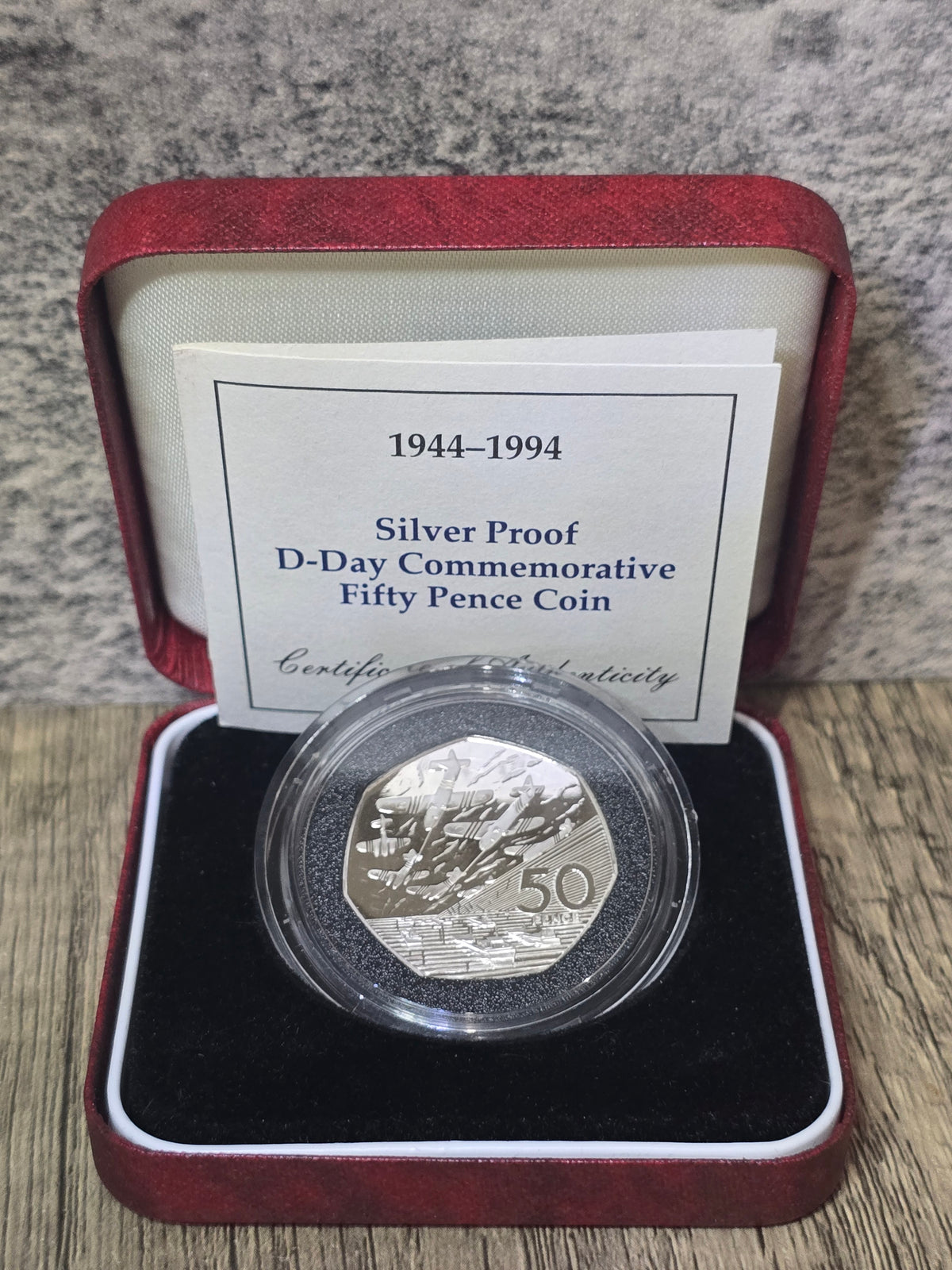 50th Anniversary of D-Day Landings 50p Proof UK, 1994