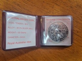 1982 Commonwealth Games Brisbane $10 Silver UNC