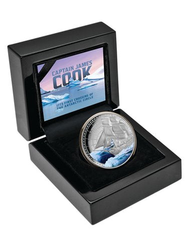 Antarctic Captain James Cook Coloured 1oz