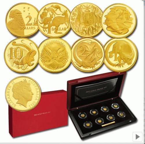 2012 Mini-Money Gold Proof Currency Set