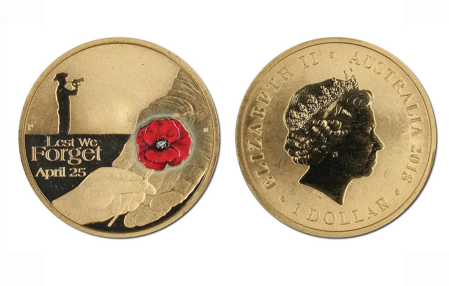 Lest We Forget $1 poppy 2018 Perth Mint
