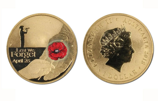 Lest We Forget $1 poppy 2018 Perth Mint