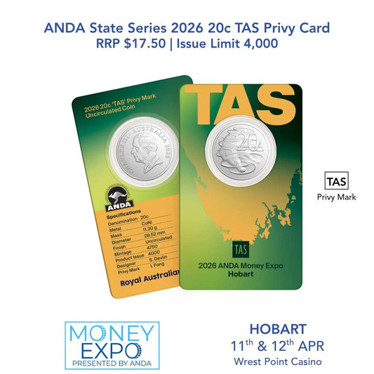 TAS Privy 20c card ANDA Hobart 2026
