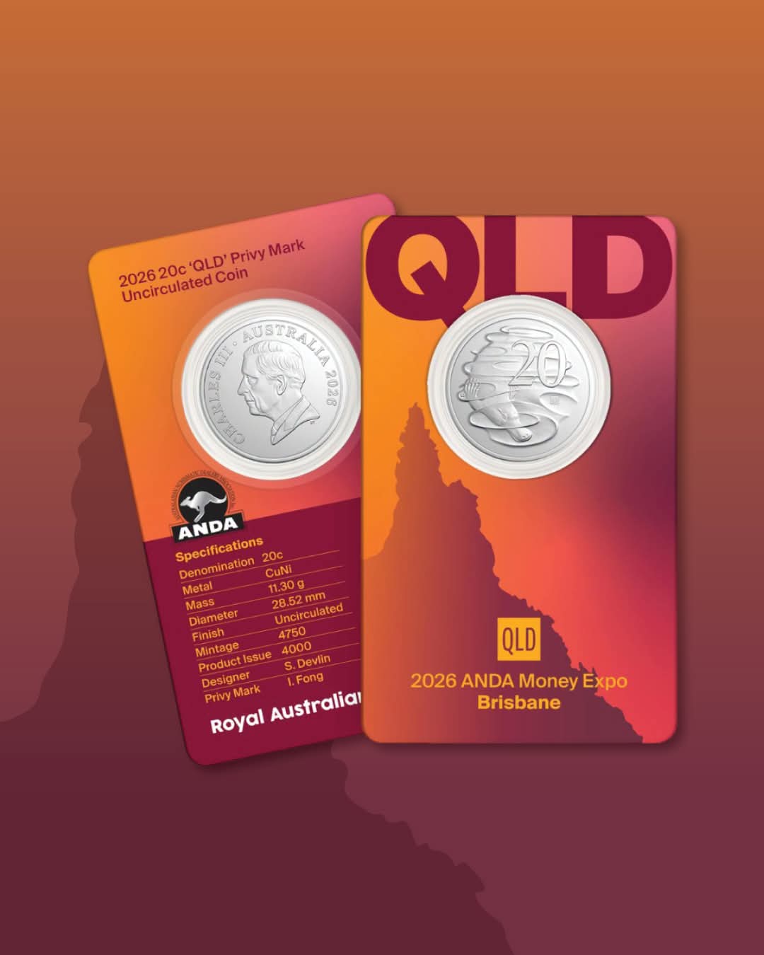 QLD Privy 20c card ANDA Brisbane 2026
