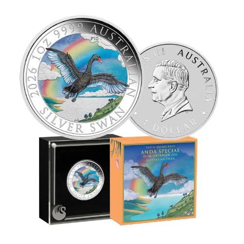 Coloured Swan 1oz Proof, Perth ANDA, 2026