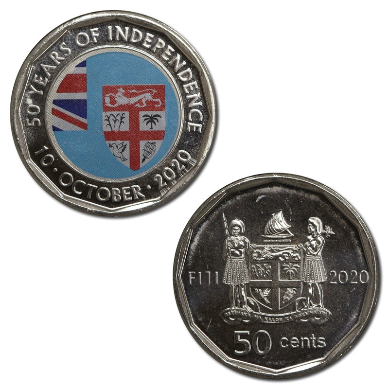 Fiji 2020 50 years of Independance 50c UNC