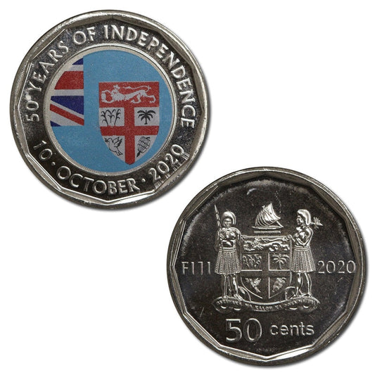 Fiji 2020 50 years of Independance 50c UNC