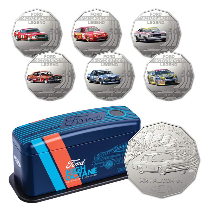 Ford High Octane 50c 7 coin set