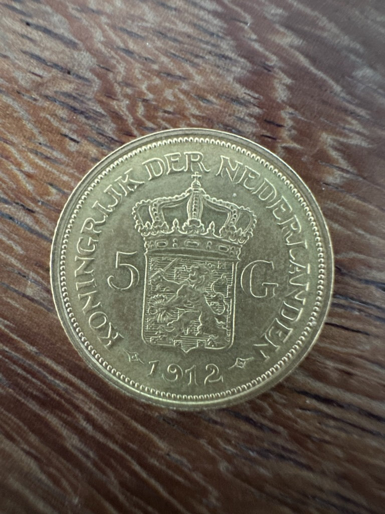 1912 5 Gulden, Netherlands