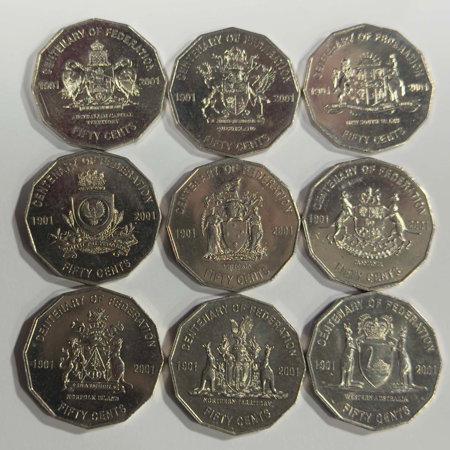 2001 Federation 50c UNC Set