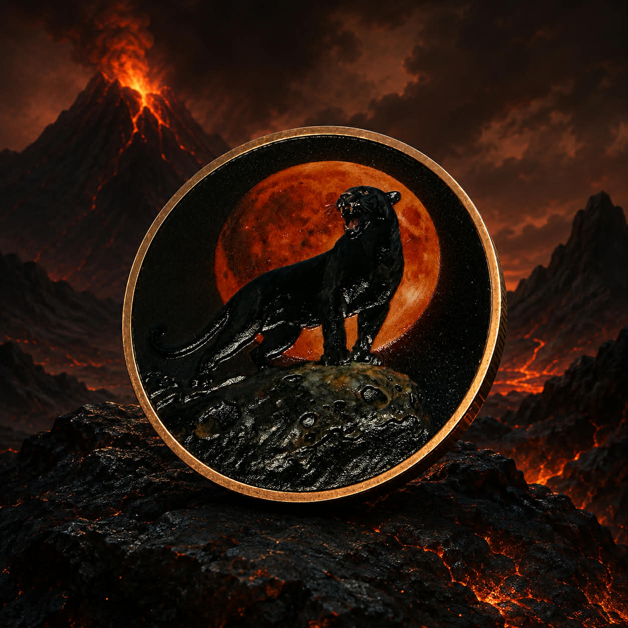 Panther Red Moon Coloured 1oz