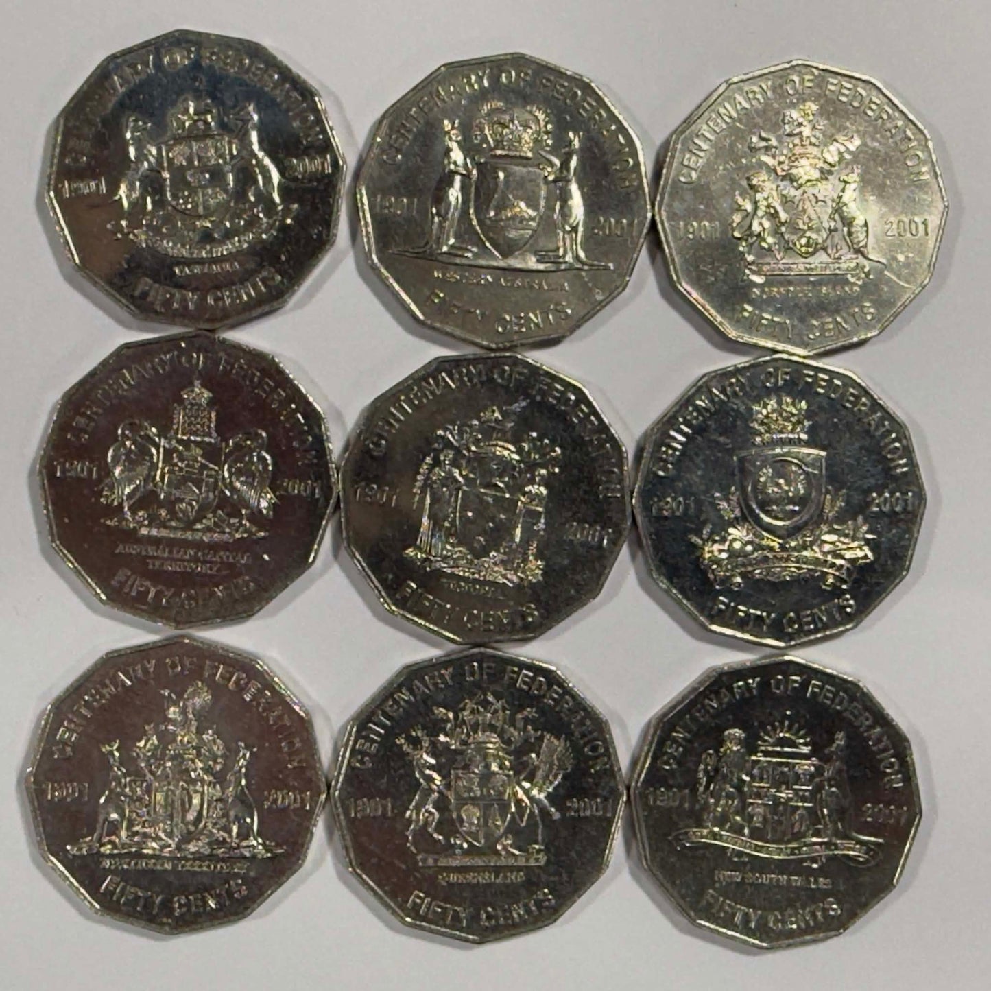2001 Federation 50c UNC Set