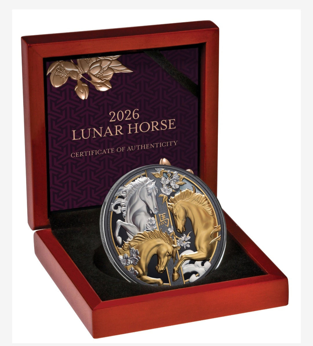 Lunar Horse 5oz gilded