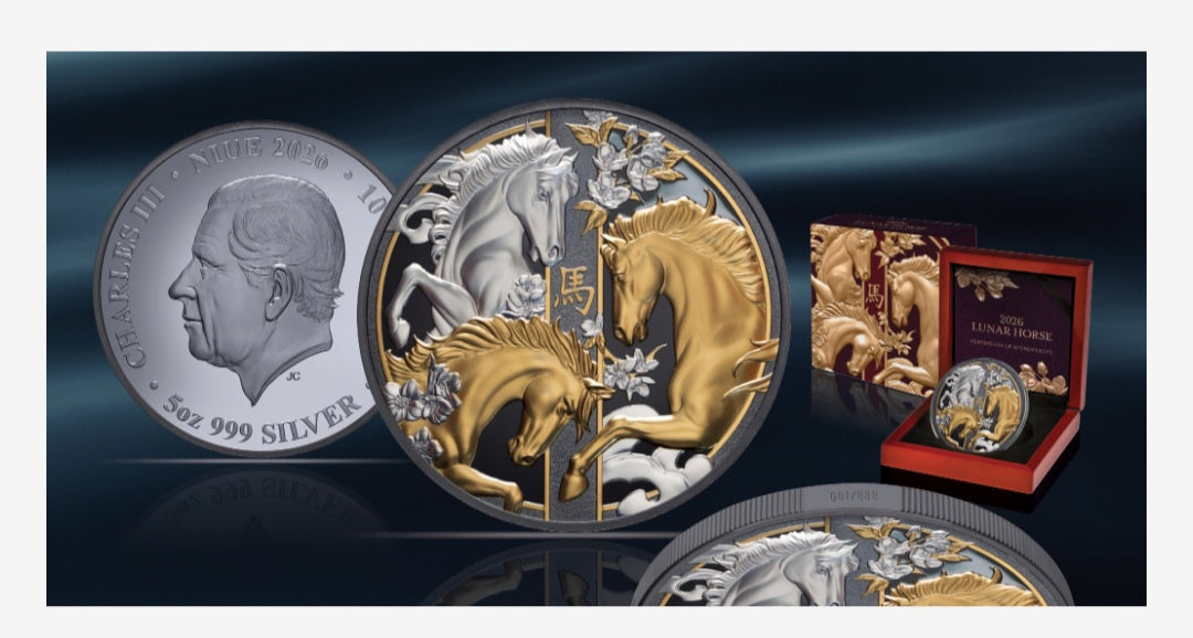 Lunar Horse 5oz gilded