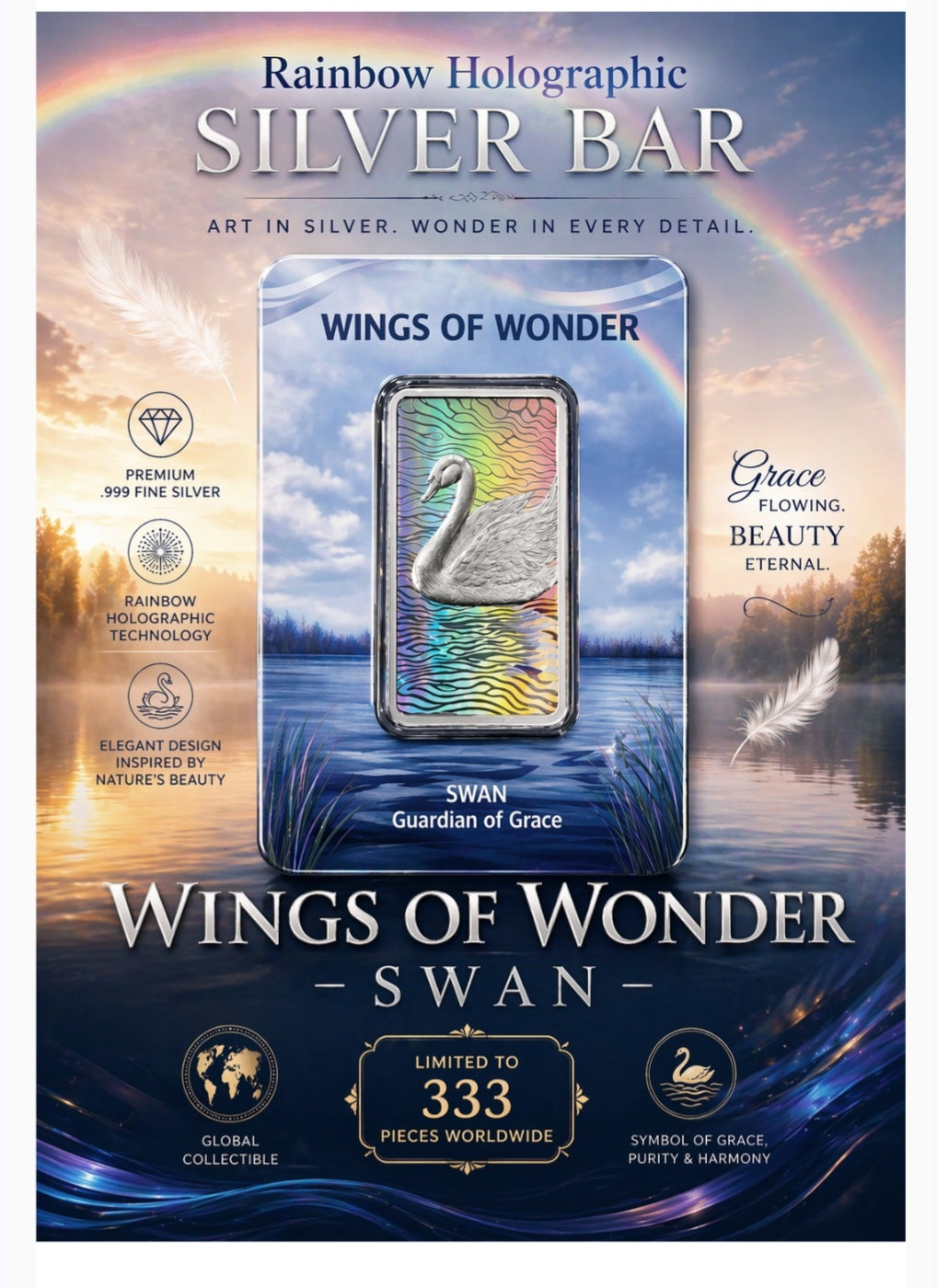 Wings of Wonder Swan (Guardian of Grace) Hologram 1oz 2026