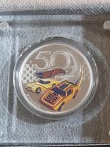 HotWheels Coloured 1oz Silver Proof 2018