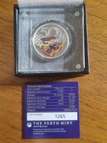 HotWheels Coloured 1oz Silver Proof 2018