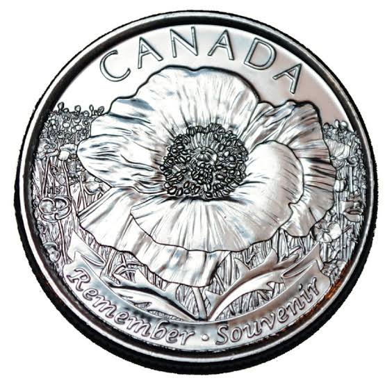 Canada 2015 Remembrance Red Poppy Quarter UNC