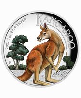 Kangaroo High Relief Coloured 1oz 2023