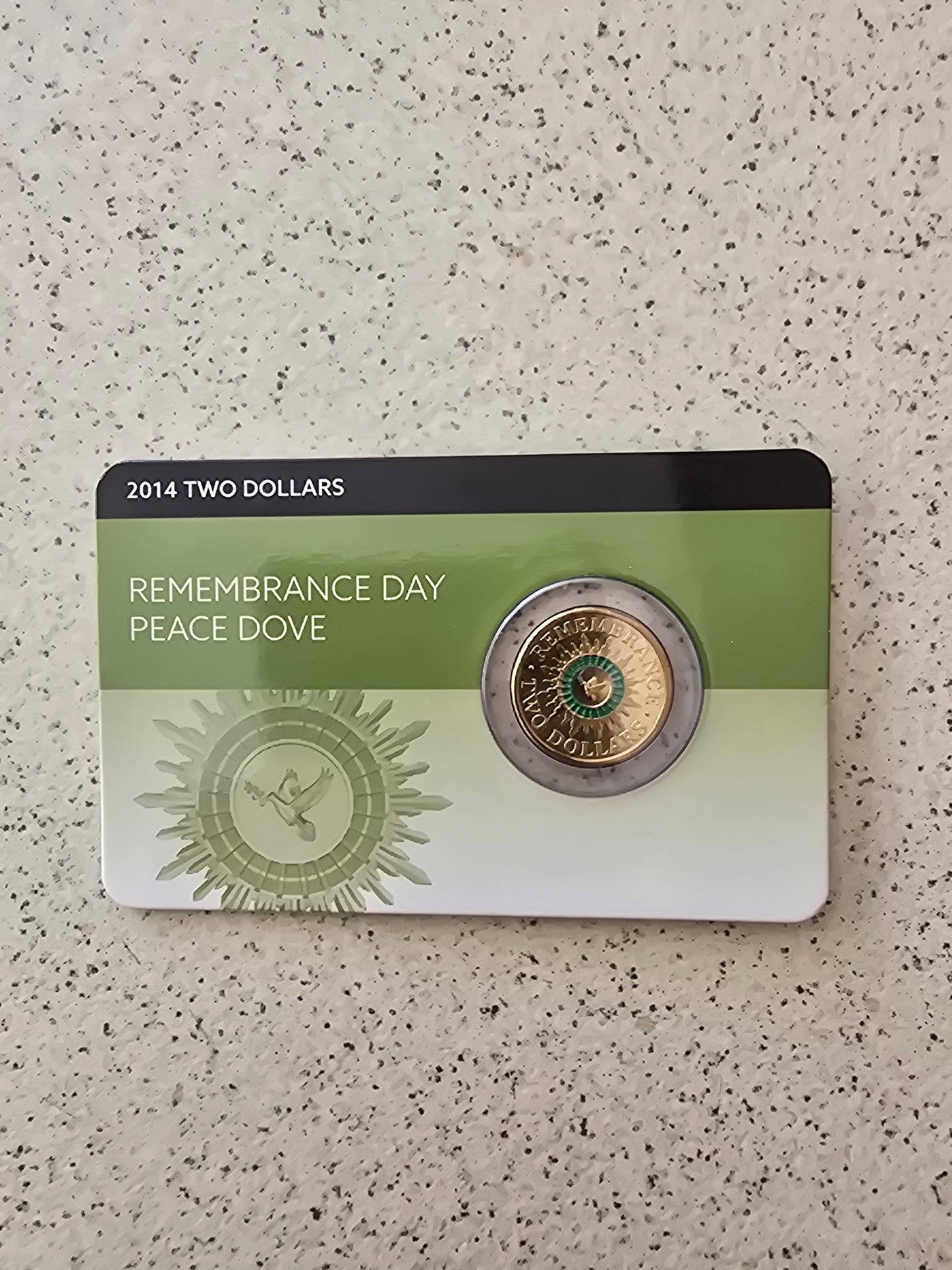 Remembrance Dove 2014 $2 Downies Card