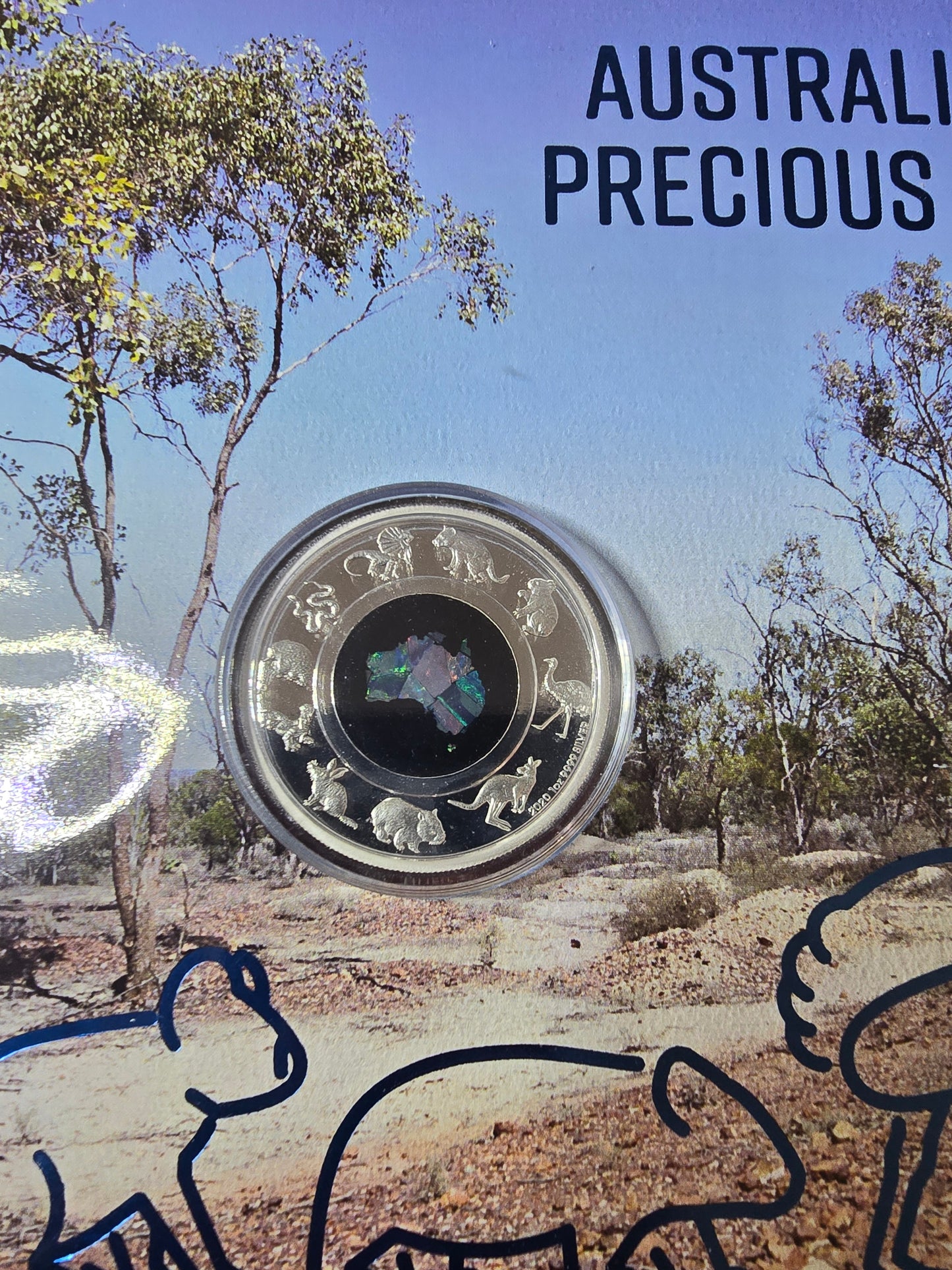 Precious Gems Australia Opal 1oz Impressions 2020 PNC