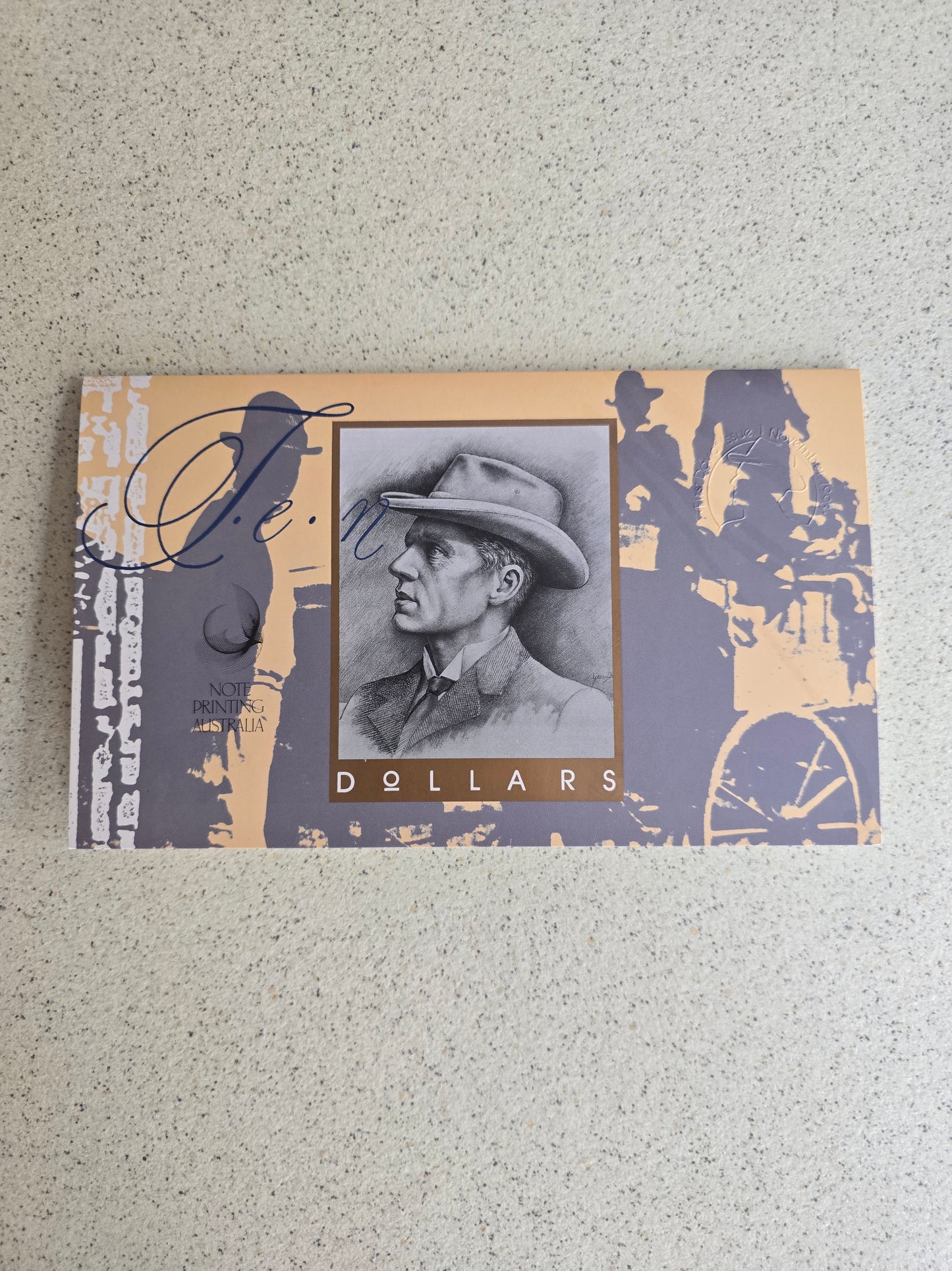 $10 NPA folio Embossed Cover, First-Last, 1993 issue