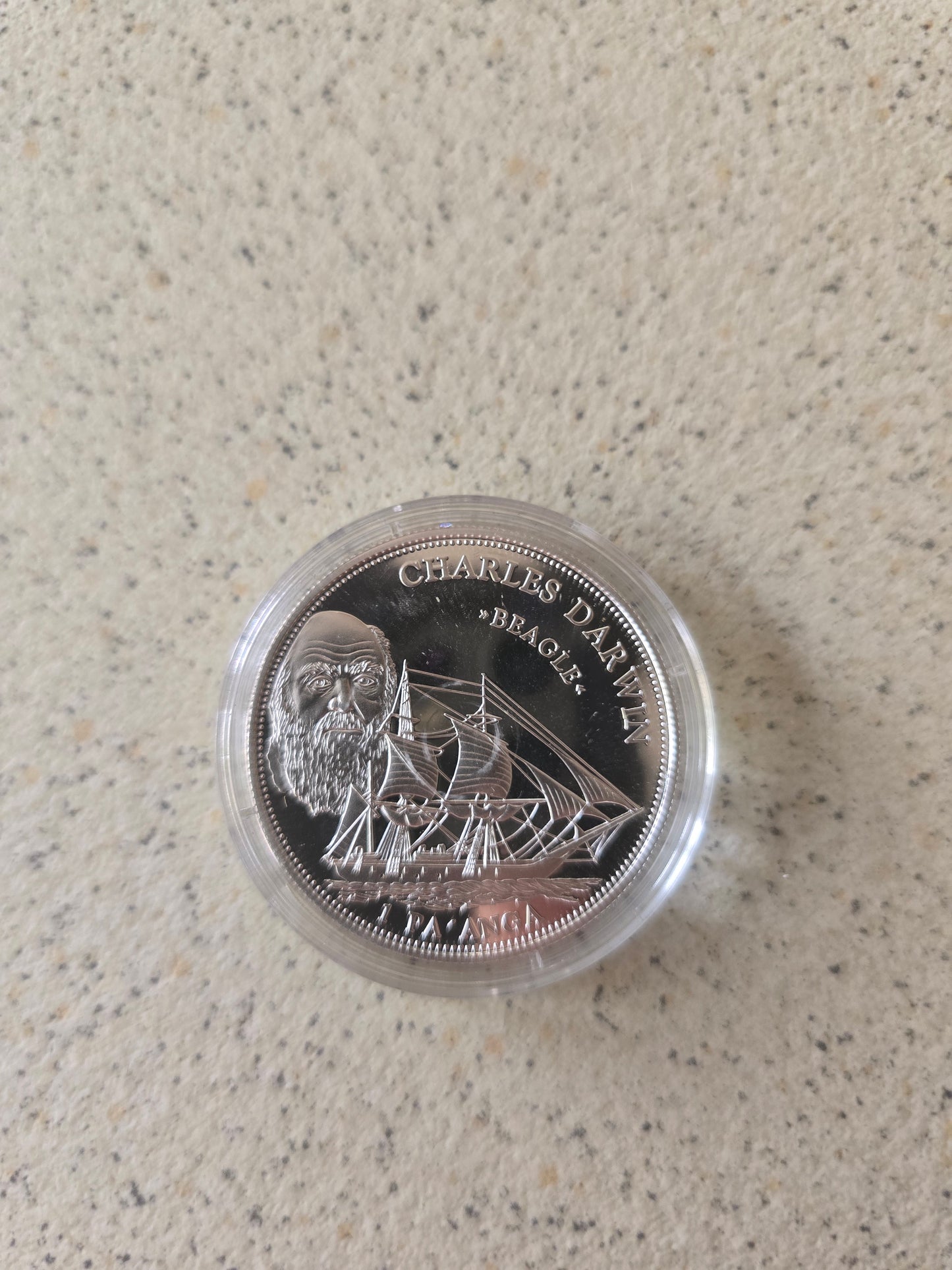 Charles Darwin 1 Pa'Anga Proof - Tonga 2005