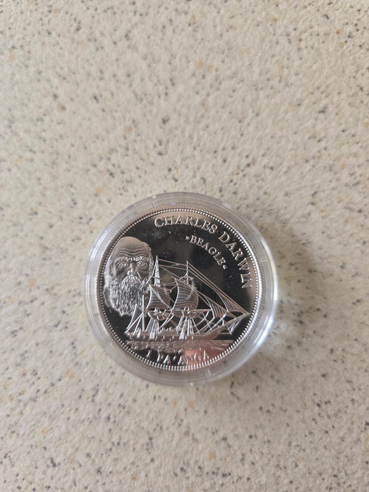 Charles Darwin 1 Pa'Anga Proof - Tonga 2005