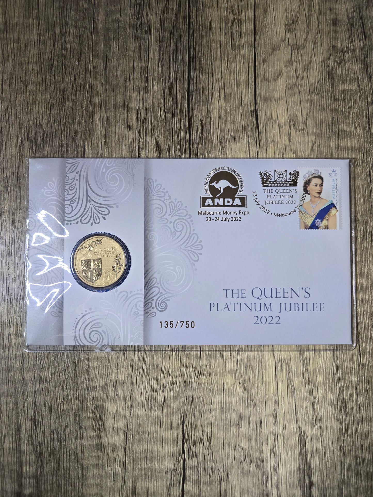 Platnium Jubilee $1 Perth Mint, Melbourne ANDA 2022 PNC