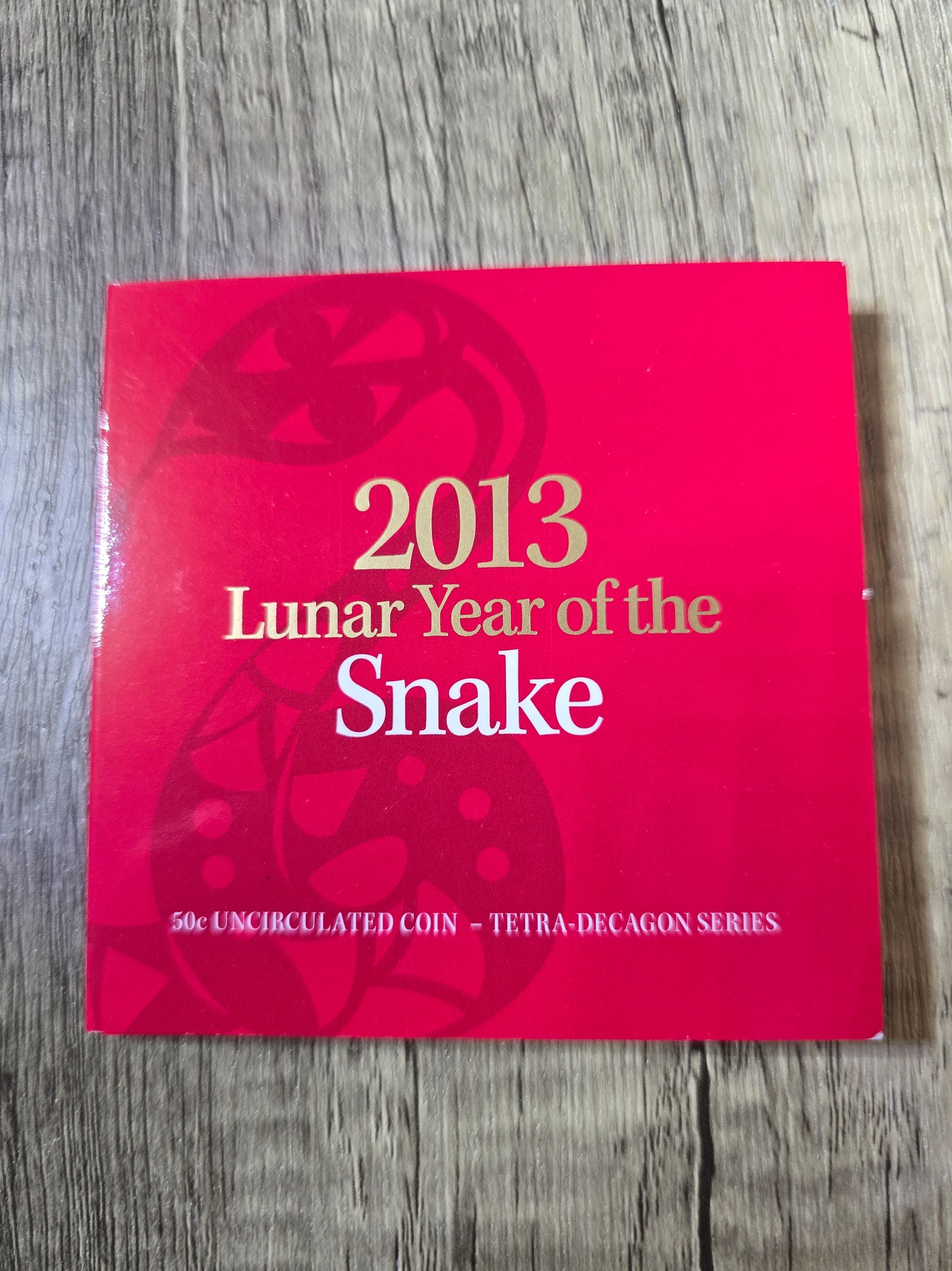 Lunar 50c Card - 2013 Snake (Tetra-Decagon Series)
