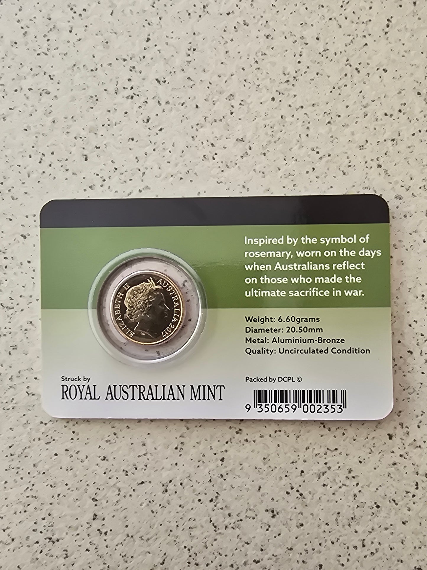 Rosemary 2017 $2 Downies Card