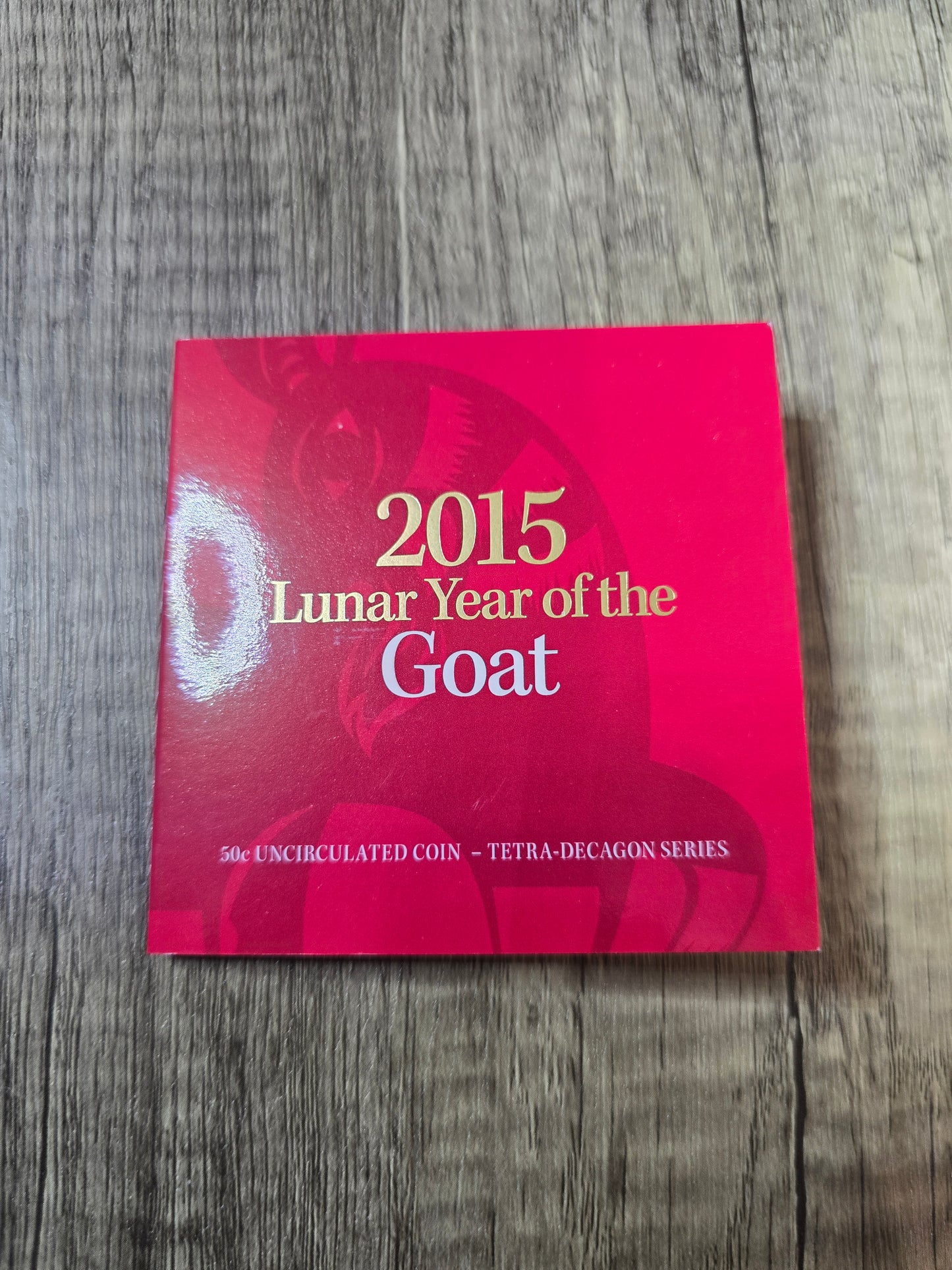 Lunar 50c Card - 2015 Goat (Tetra-Decagon Series)
