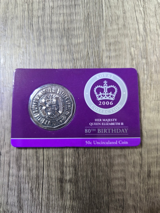 Queen Elizabeth 80th birthday 50c
