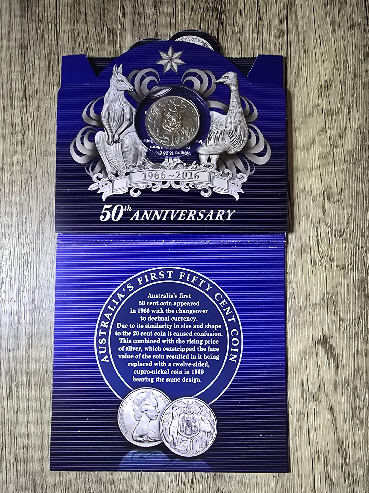 1966 First 50c, 2016 50th Anniversary - Sherwood Folder