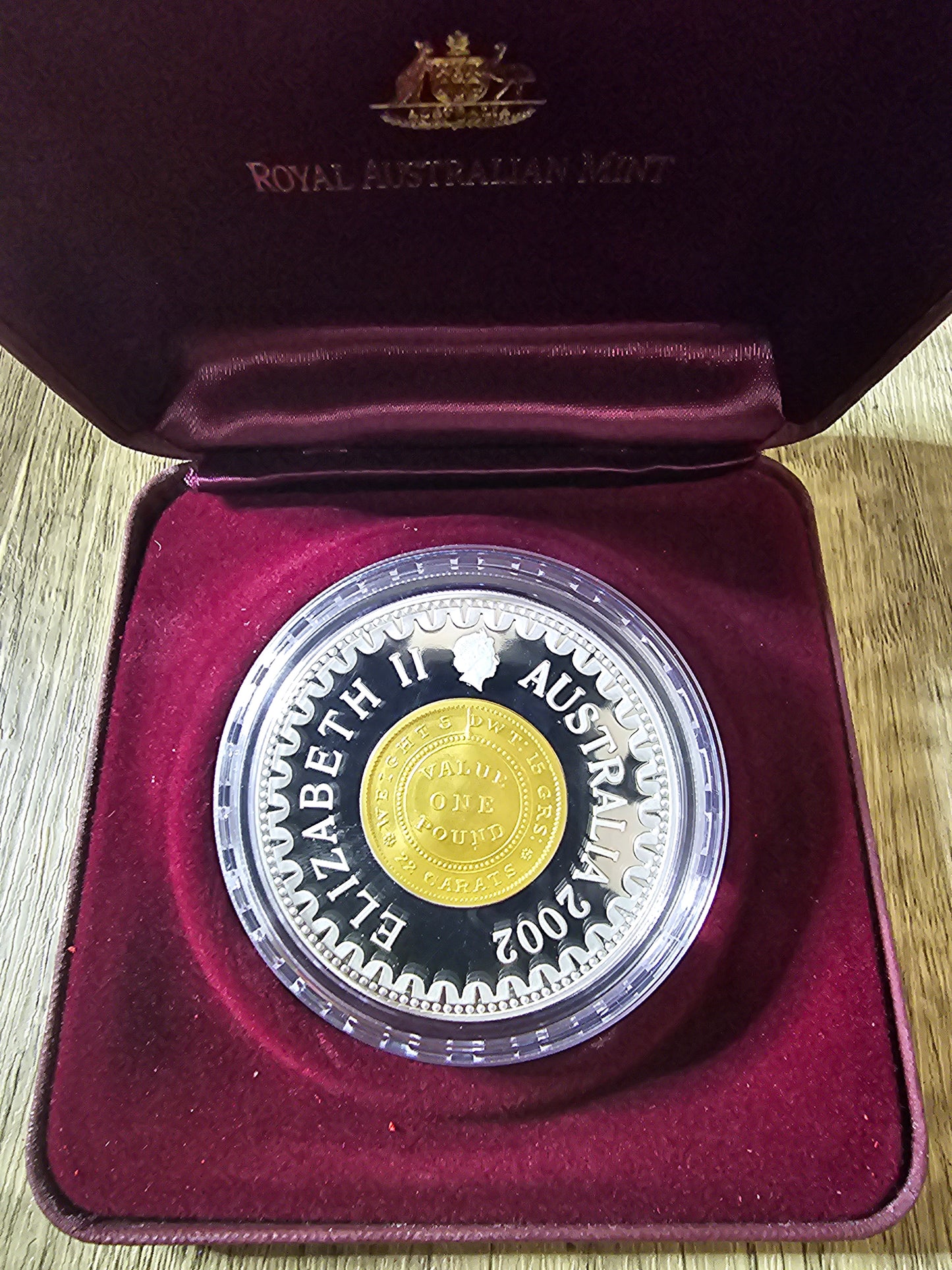 Adelaide Pound 150years $10 Silver Proof Gold Gild 60.5g Subscription Coin