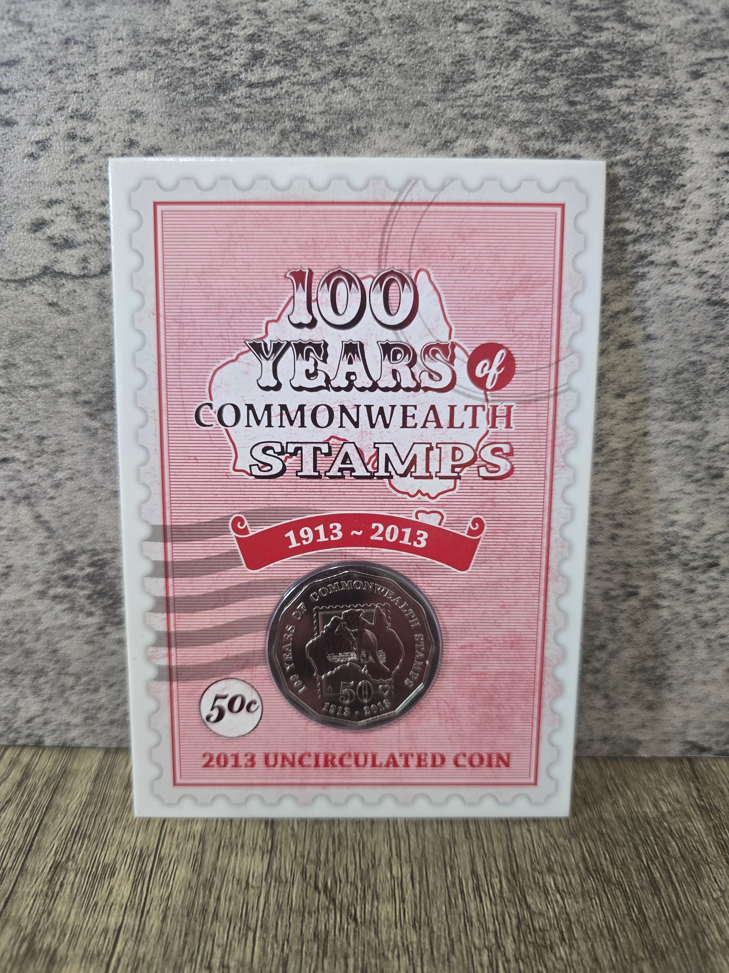 Commonwealth Stamps Centenary, Kangaroo and Map 50c 2013