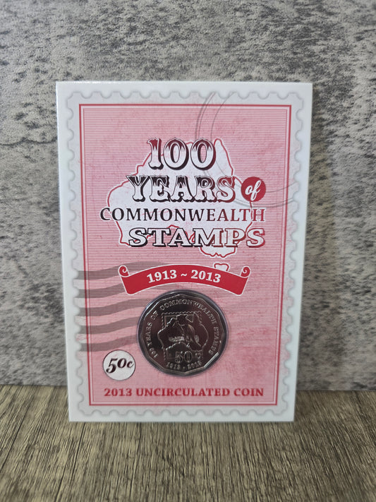 Commonwealth Stamps Centenary, Kangaroo and Map 50c 2013