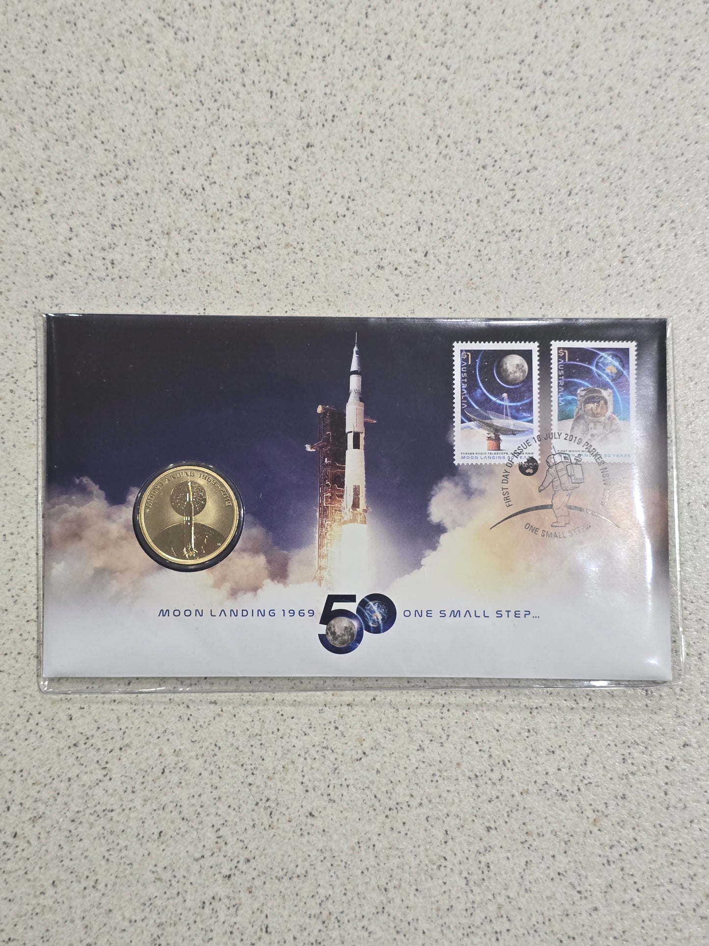 Moon Landing 50 years 1969-2019 (One Small Step) $1 PNC