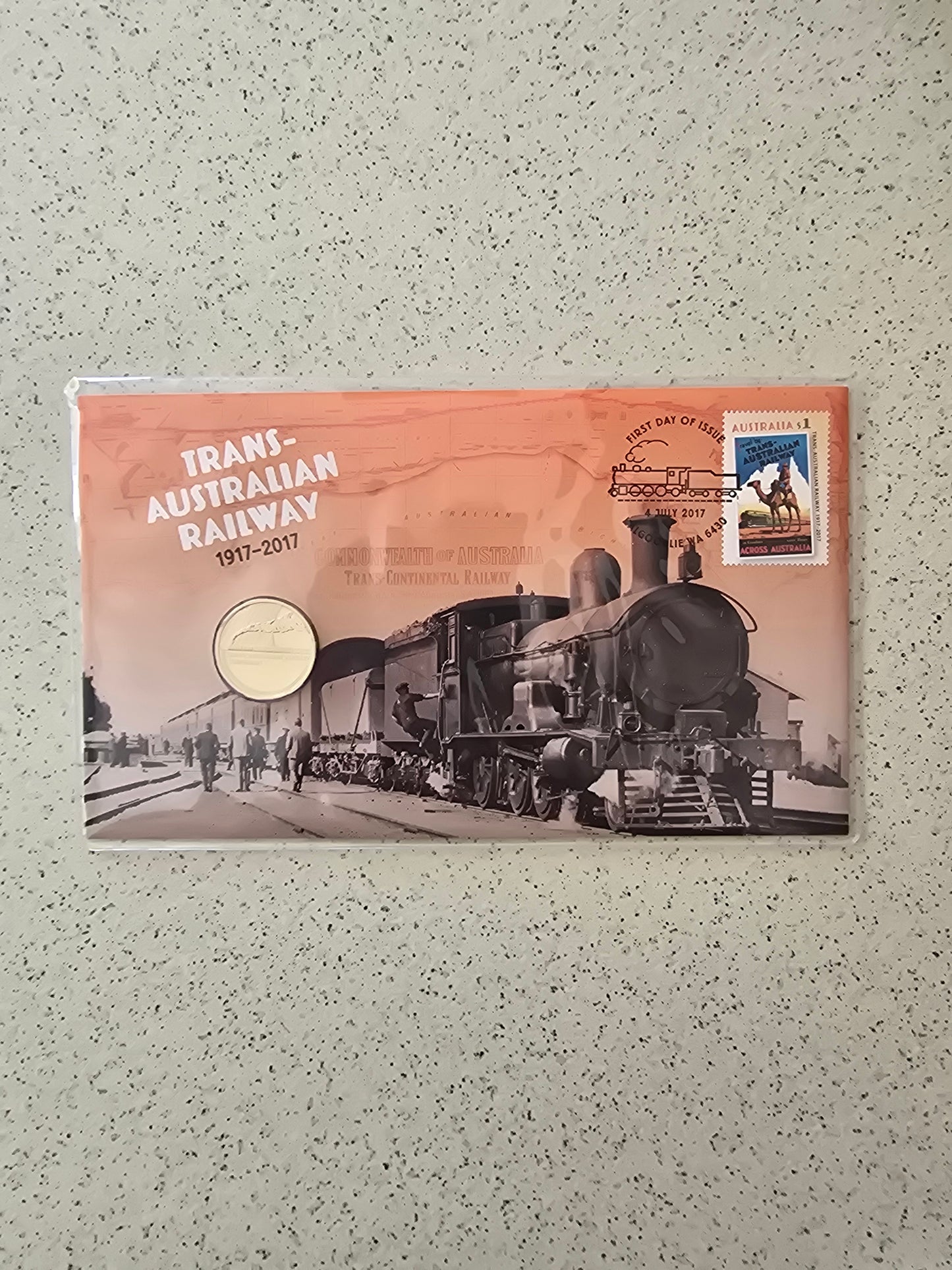 Trans-Australians Railway $1 (RAM) PNC